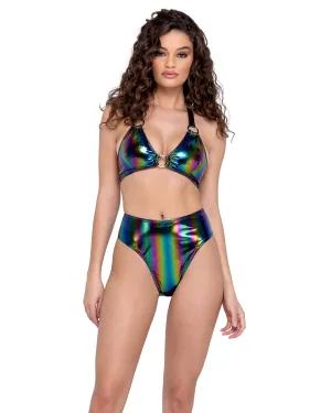 Roma Vinyl High-Waisted Shorts - Rave & Festival Wear