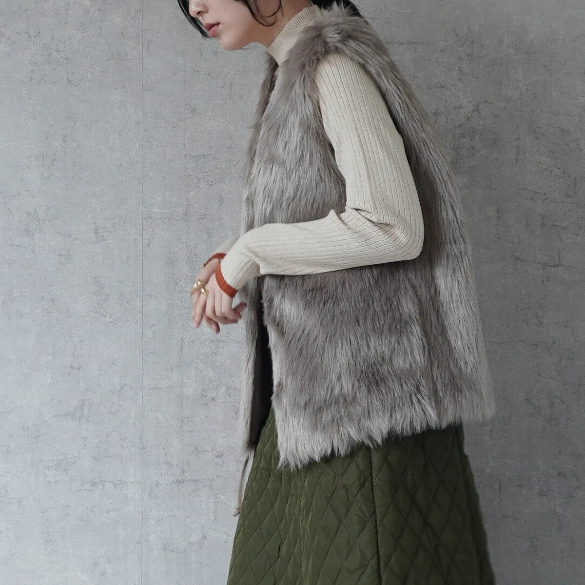 SATO | Long Faux Fur Vest