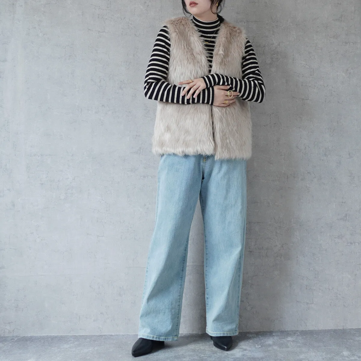 SATO | Long Faux Fur Vest