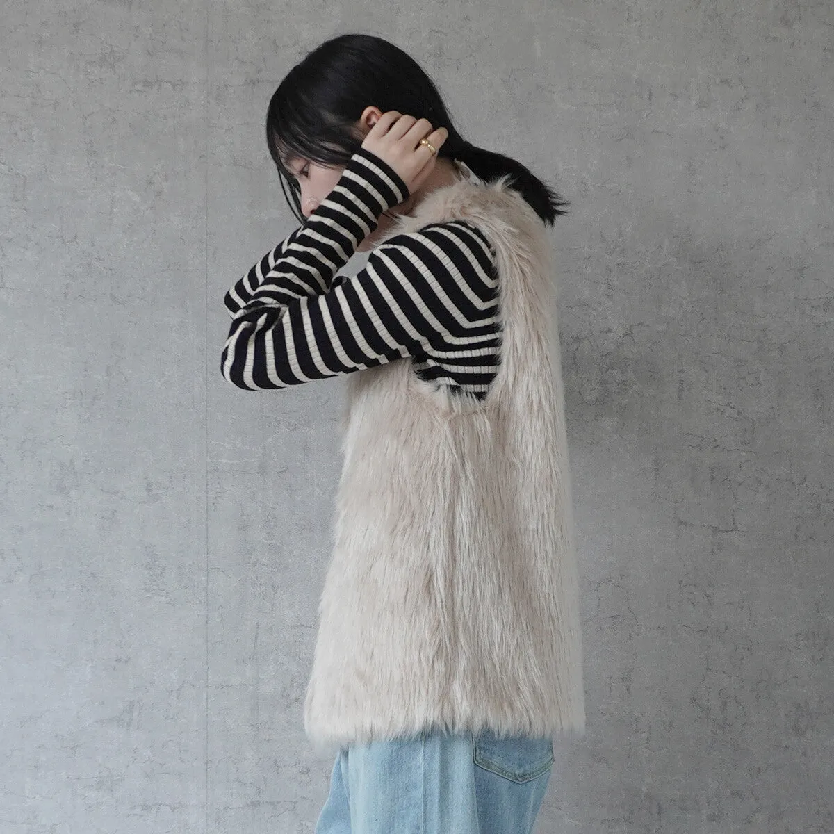 SATO | Long Faux Fur Vest