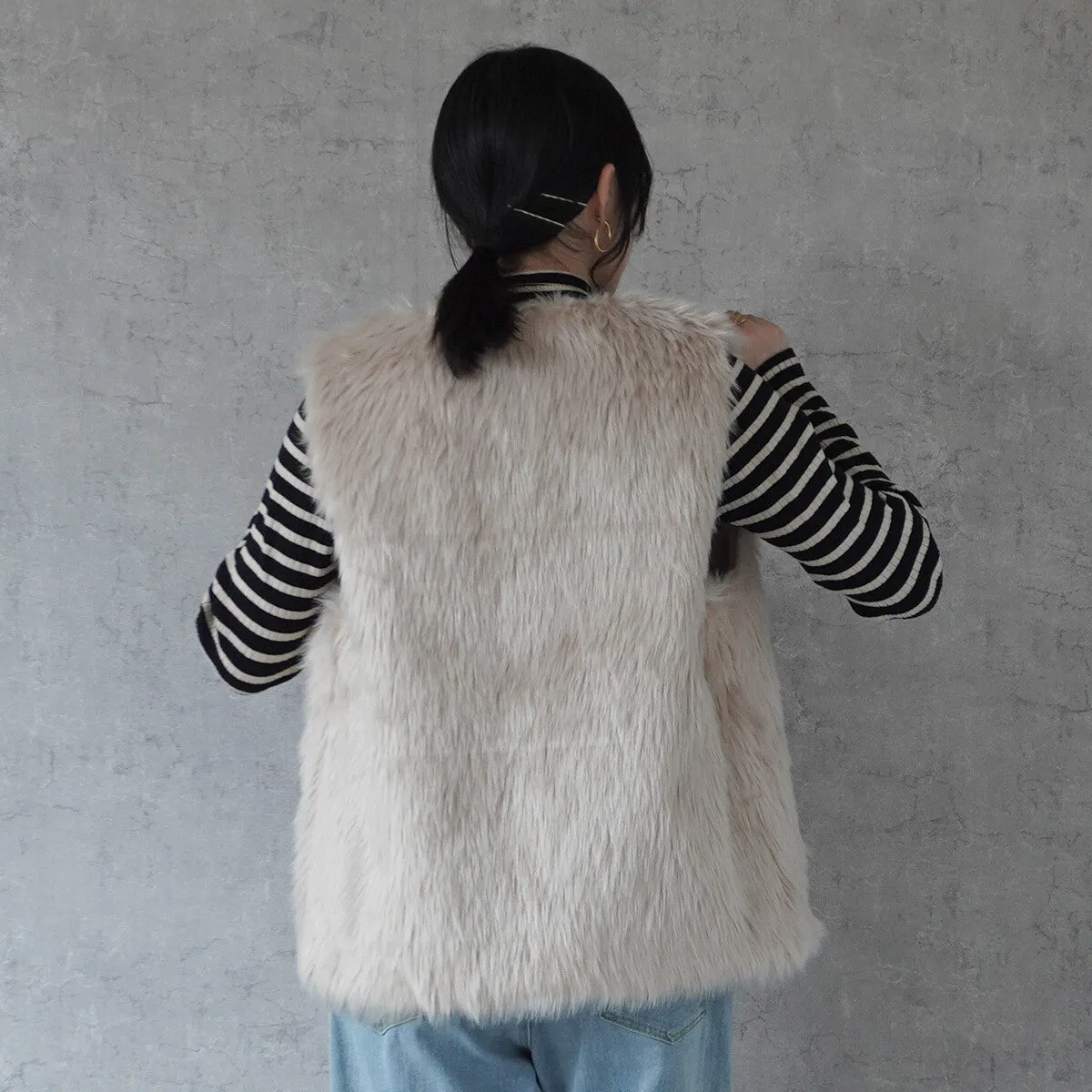 SATO | Long Faux Fur Vest