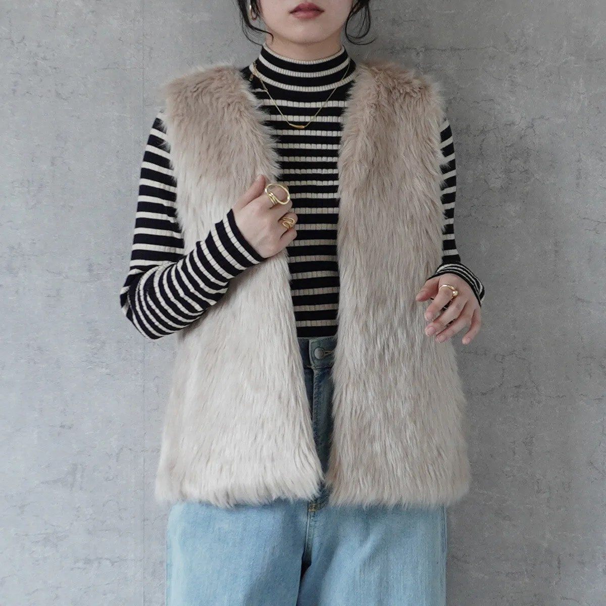 SATO | Long Faux Fur Vest