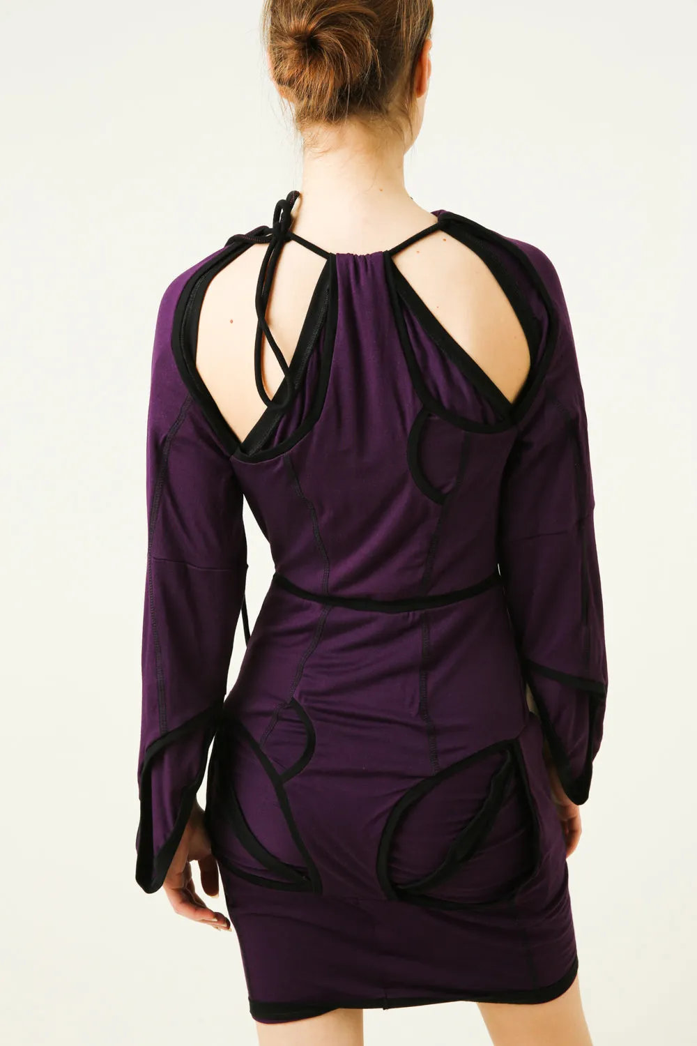 Short dress with cutouts