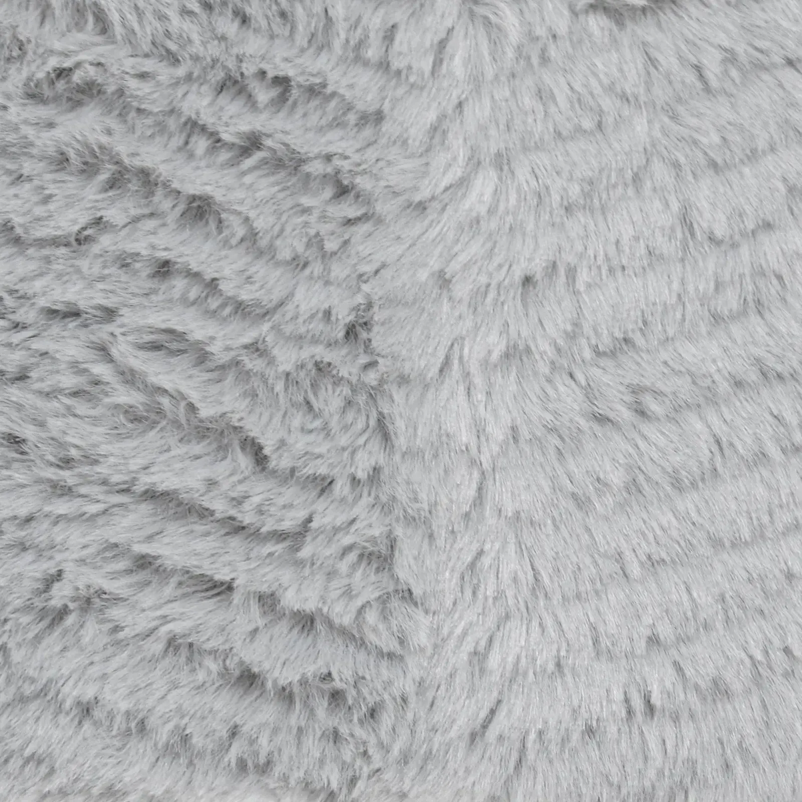 Silentnight Faux Fur Duvet Set Grey Long Pile Easy Care