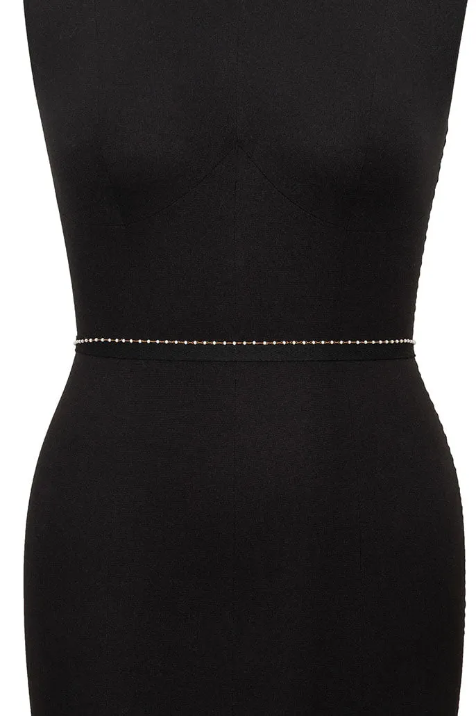 Simple Black Thin Beads Waist Chain Natural Decorations Belly Chains (2 Colors Available)