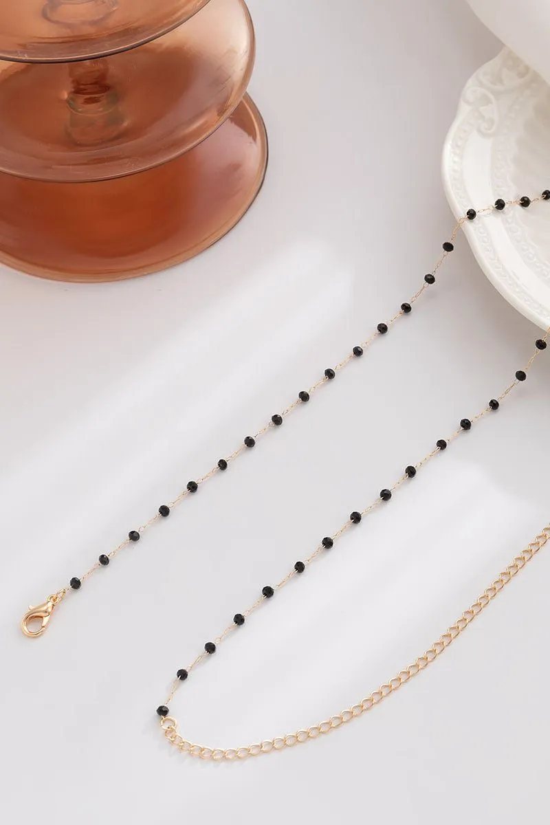 Simple Black Thin Beads Waist Chain Natural Decorations Belly Chains (2 Colors Available)