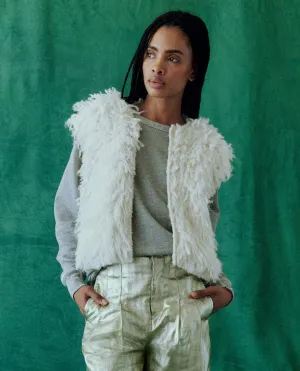 The Great - Boucle Loop Vest in Soft White