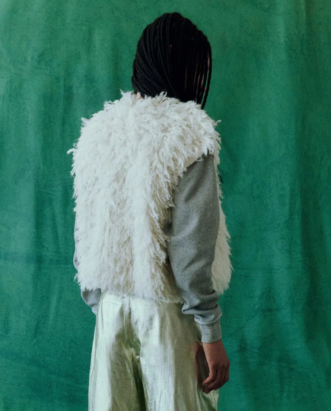 The Great - Boucle Loop Vest in Soft White