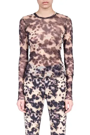 Tortoise Mesh Long Sleeve Top