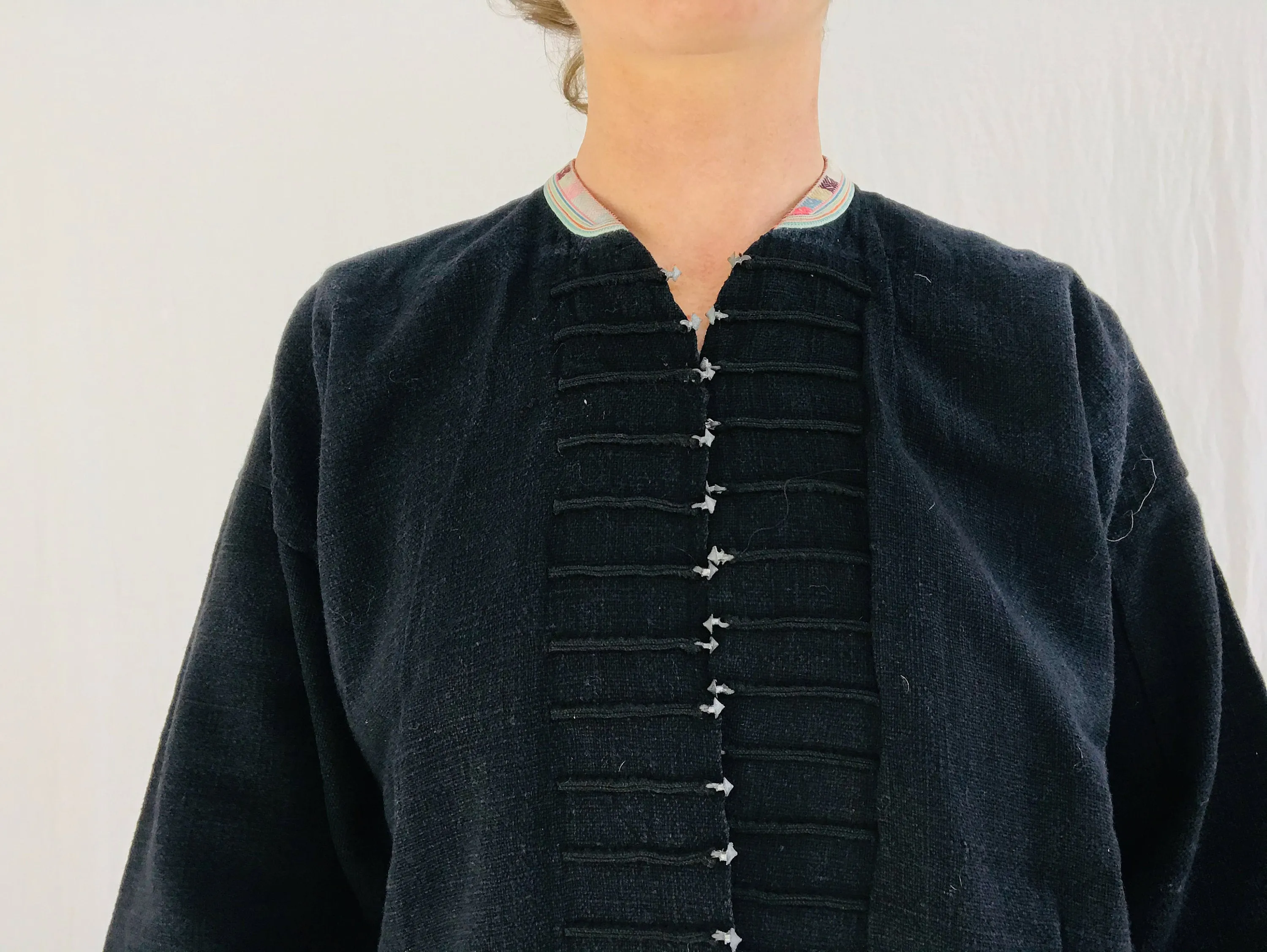 Vintage Red Dao Jacket. Indigo. Hmong Vietnam S-L
