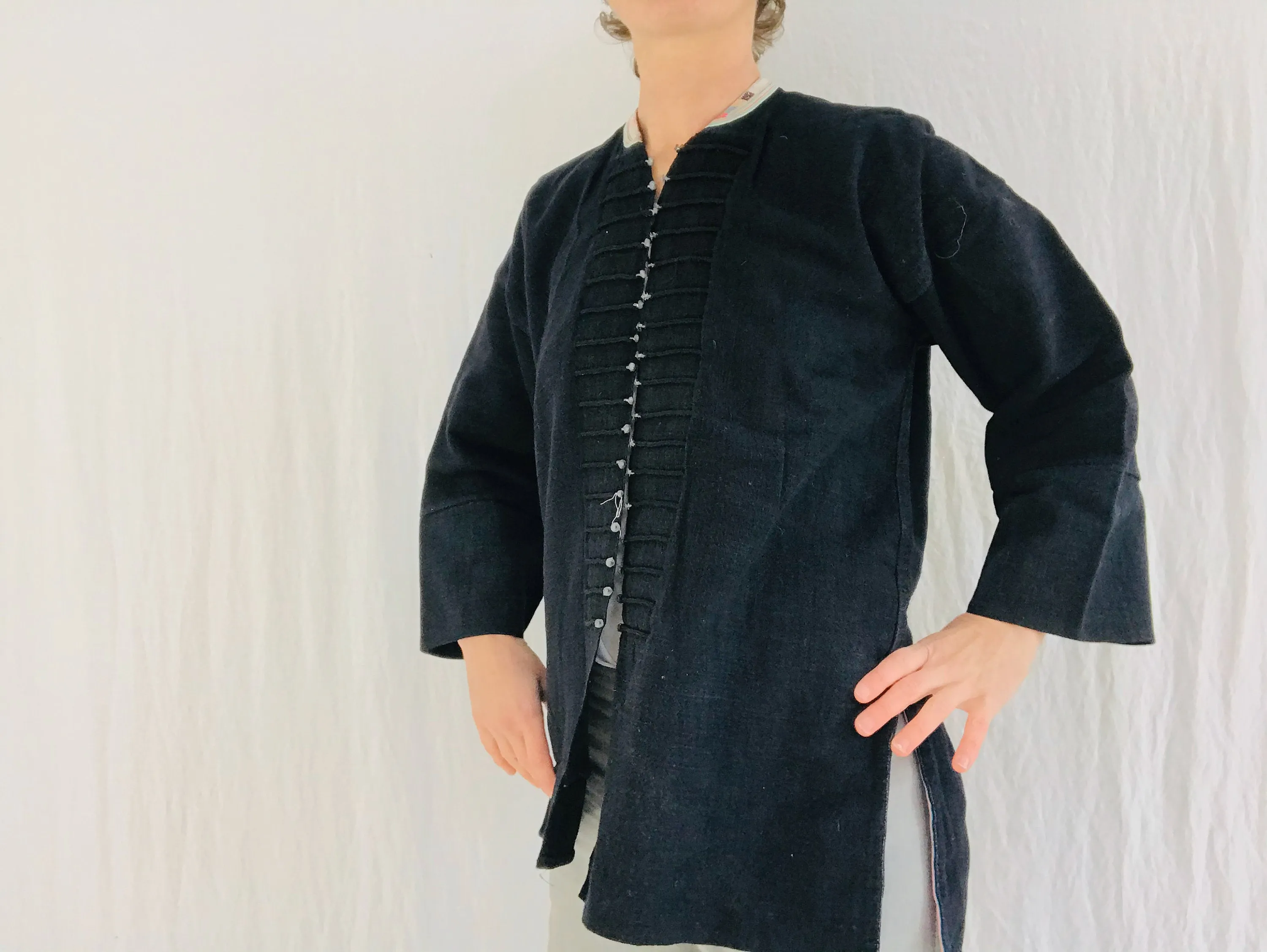 Vintage Red Dao Jacket. Indigo. Hmong Vietnam S-L