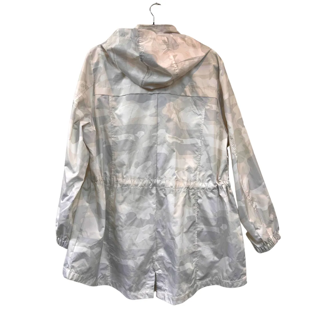 white camo rain coat - 1x