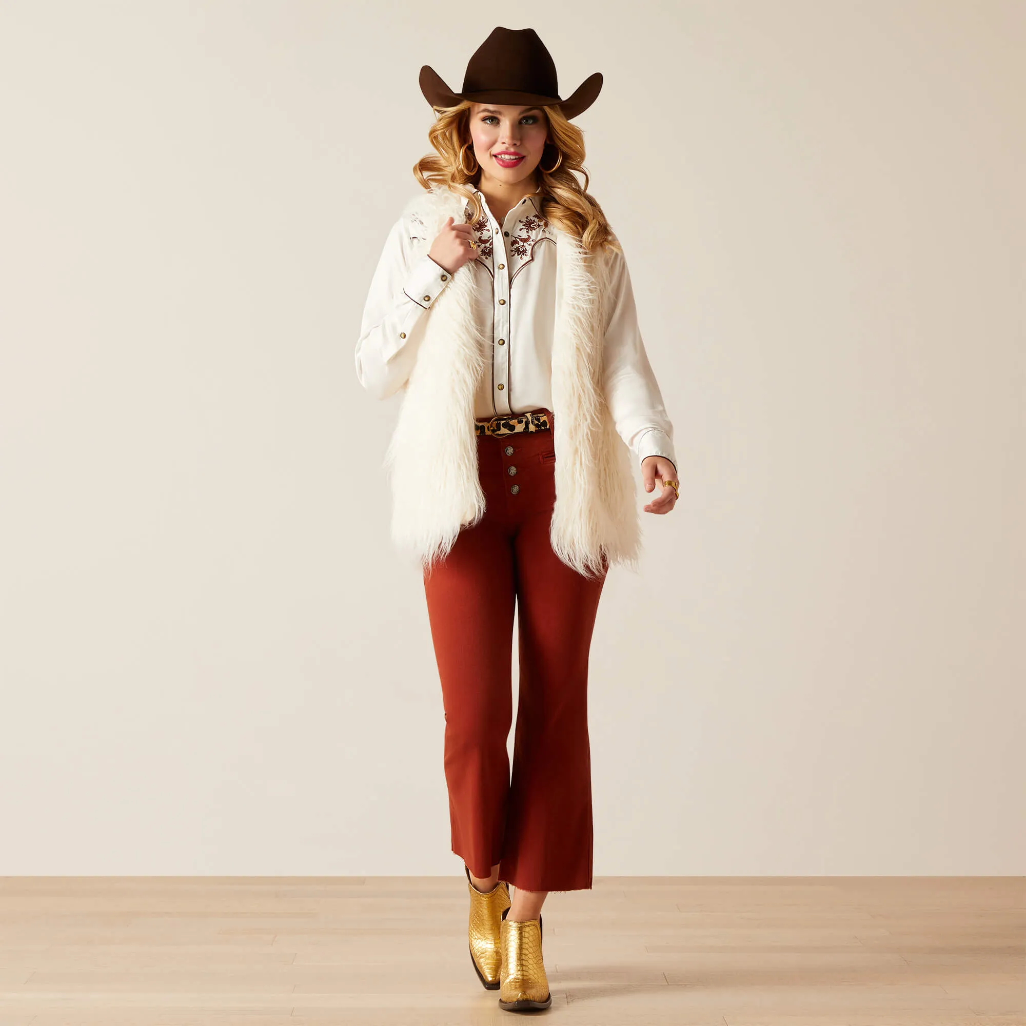Women's Ariat Fae Faux Fur Vest #10047252-C