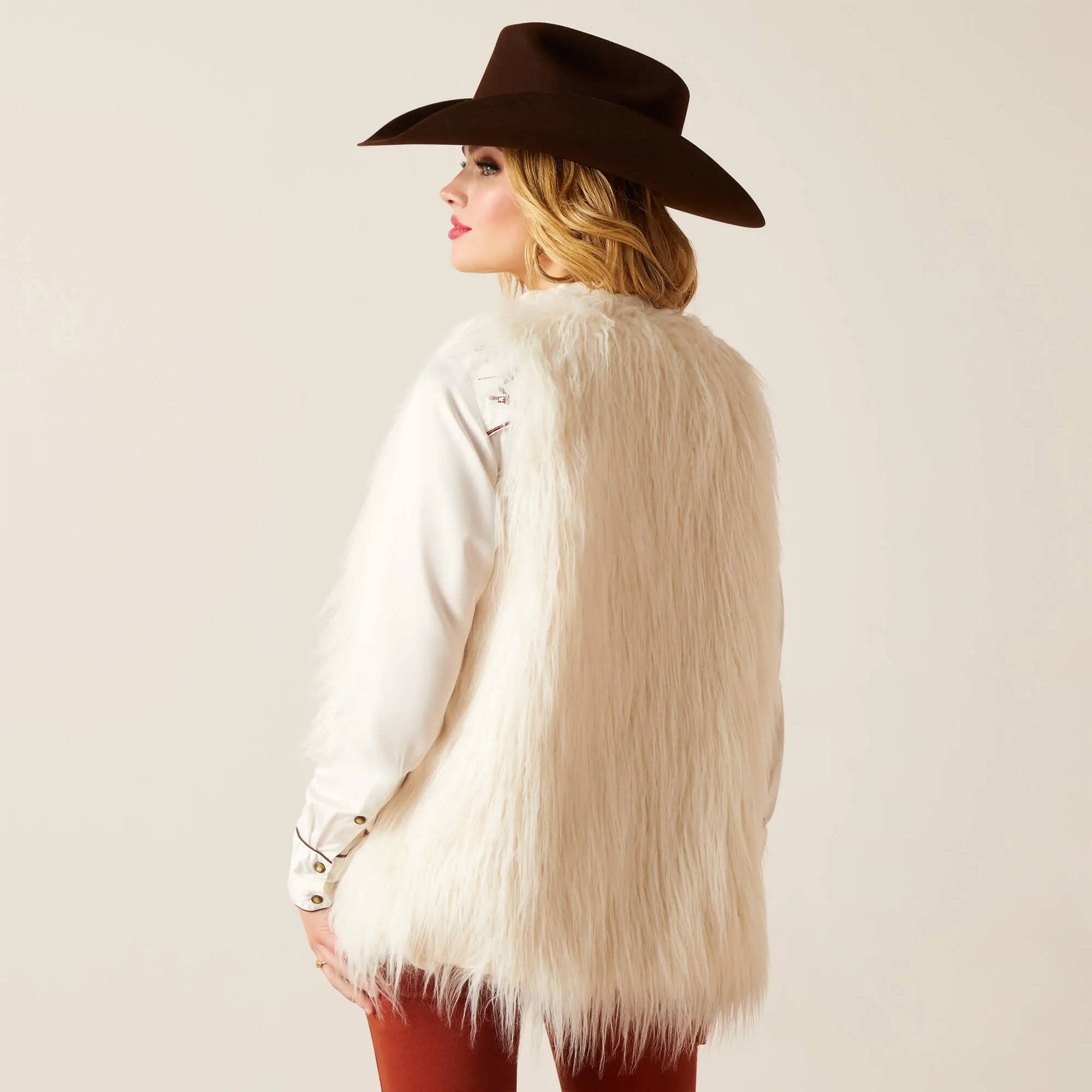 Women's Ariat Fae Faux Fur Vest #10047252-C