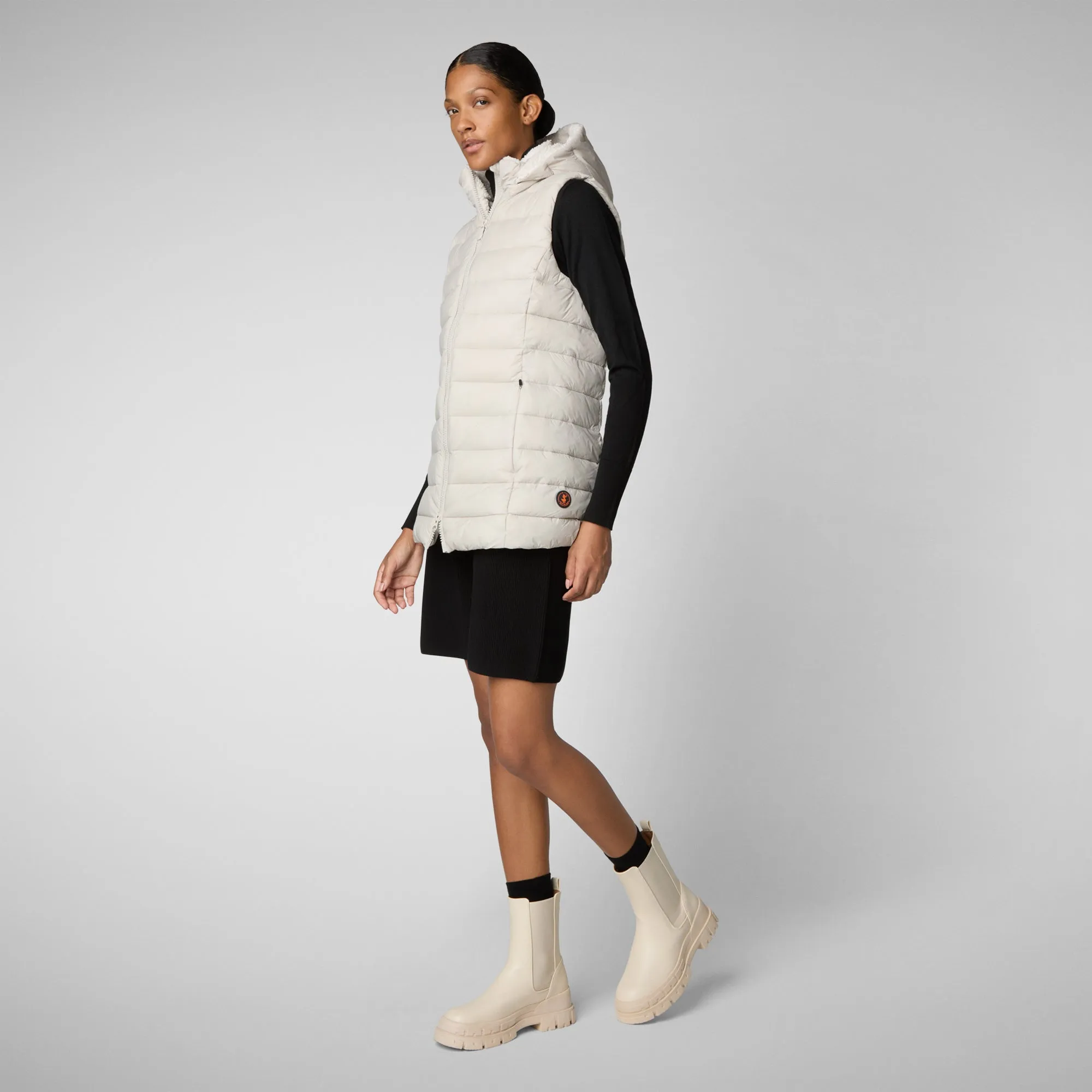 Women's vest norah in rainy beige